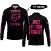 ZERO FOX GIVEN – JUST FCKN SEND IT – FOX RACING – BLACK PINK 1 - LONG SLEEVE POLO SHIRT