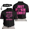 ZERO FOX GIVEN – JUST FCKN SEND IT – FOX RACING – BLACK PINK 1 - POLO SHIRT