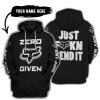 ZERO FOX GIVEN – JUST FCKN SEND IT – FOX RACING – BLACK WHITE