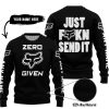 ZERO FOX GIVEN – JUST FCKN SEND IT – FOX RACING – BLACK WHITE - SWEATER UGLY