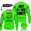 ZERO FOX GIVEN – JUST FCKN SEND IT – FOX RACING – GREEN V1 - SWEATER UGLY
