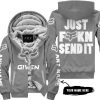 ZERO FOX GIVEN – JUST FCKN SEND IT – FOX RACING – GREY V1 - FLEECE ZIP HOODIE