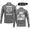 ZERO FOX GIVEN – JUST FCKN SEND IT – FOX RACING – GREY V1 - LONG SLEEVE POLO SHIRT