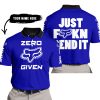 ZERO FOX GIVEN – JUST FCKN SEND IT – FOX RACING – NAVY V1 - POLO SHIRT