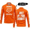 ZERO FOX GIVEN – JUST FCKN SEND IT – FOX RACING – ORANGE V1 - LONG SLEEVE POLO SHIRT
