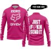ZERO FOX GIVEN – JUST FCKN SEND IT – FOX RACING – PINK 1 V1 - LONG SLEEVE POLO SHIRT