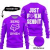 ZERO FOX GIVEN – JUST FCKN SEND IT – FOX RACING – PURPLE V1 - SWEATER UGLY