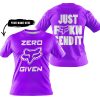 ZERO FOX GIVEN – JUST FCKN SEND IT – FOX RACING – PURPLE V1 - T-SHIRT