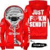 ZERO FOX GIVEN – JUST FCKN SEND IT – FOX RACING – RED V1 - FLEECE ZIP HOODIE