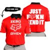 ZERO FOX GIVEN – JUST FCKN SEND IT – FOX RACING – RED V1 - POLO SHIRT