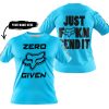 ZERO FOX GIVEN – JUST FCKN SEND IT – FOX RACING – SKY BLUE V1 - T-SHIRT
