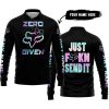 ZERO FOX GIVEN – JUST FCKN SEND IT – FOX RACING GIRL – BLACK - LONG SLEEVE POLO SHIRT