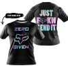 ZERO FOX GIVEN – JUST FCKN SEND IT – FOX RACING GIRL – BLACK - T-SHIRT