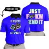 ZERO FOX GIVEN – JUST FCKN SEND IT – FOX RACING GIRL – BLUE - POLO SHIRT