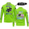 ZERO FOX GIVEN – JUST FCKN SEND IT – FOX RACING GIRL – GREEN 1 - LONG SLEEVE POLO SHIRT