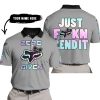 ZERO FOX GIVEN – JUST FCKN SEND IT – FOX RACING GIRL – GREY - POLO SHIRT