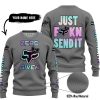 ZERO FOX GIVEN – JUST FCKN SEND IT – FOX RACING GIRL – GREY - SWEATER UGLY