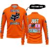 ZERO FOX GIVEN – JUST FCKN SEND IT – FOX RACING GIRL – ORANGE - LONG SLEEVE POLO SHIRT
