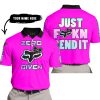 ZERO FOX GIVEN – JUST FCKN SEND IT – FOX RACING GIRL – PINK - POLO SHIRT