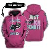 ZERO FOX GIVEN – JUST FCKN SEND IT – FOX RACING GIRL – PINK 1