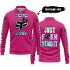 ZERO FOX GIVEN – JUST FCKN SEND IT – FOX RACING GIRL – PINK 1 - LONG SLEEVE POLO SHIRT