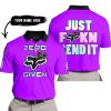 ZERO FOX GIVEN – JUST FCKN SEND IT – FOX RACING GIRL – PURPLE - POLO SHIRT