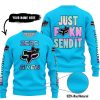 ZERO FOX GIVEN – JUST FCKN SEND IT – FOX RACING GIRL – SKY BLUE - SWEATER UGLY