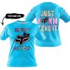 ZERO FOX GIVEN – JUST FCKN SEND IT – FOX RACING GIRL – SKY BLUE - T-SHIRT