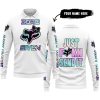 ZERO FOX GIVEN – JUST FCKN SEND IT – FOX RACING GIRL – WHITE - LONG SLEEVE POLO SHIRT