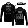 ZERO FOX GIVEN – JUST FCKN SEND IT – FOX RACING GIRL – BLACK GREY - LONG SLEEVE POLO SHIRT