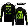ZERO FOX GIVEN – JUST FCKN SEND IT – FOX RACING GIRL – BLACK NEON - LONG SLEVE POLO SHIRT