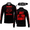 ZERO FOX GIVEN – JUST FCKN SEND IT – FOX RACING GIRL – BLACK RED - LONG SLEEVE POLO SHIRT