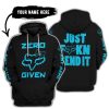 ZERO FOX GIVEN – JUST FCKN SEND IT – FOX RACING GIRL – BLACK SKY BLUE