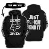 ZERO FOX GIVEN – JUST FCKN SEND IT – FOX RACING GIRL – BLACK WHITE