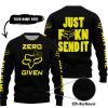 ZERO FOX GIVEN – JUST FCKN SEND IT – FOX RACING GIRL – BLACK YELLOW - SWEATER UGLY