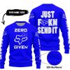 ZERO FOX GIVEN – JUST FCKN SEND IT – FOX RACING GIRL – BLUE V1 - SWEATER UGLY