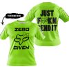 ZERO FOX GIVEN – JUST FCKN SEND IT – FOX RACING GIRL – GREEN 1 V1 - T-SHIRT