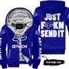 ZERO FOX GIVEN – JUST FCKN SEND IT – FOX RACING GIRL – NAVY V1 - FLEECE ZIP HOODIE