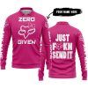 ZERO FOX GIVEN – JUST FCKN SEND IT – FOX RACING GIRL – PINK 1 V1 - LONG SLEEVE POLO SHIRT