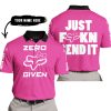 ZERO FOX GIVEN – JUST FCKN SEND IT – FOX RACING GIRL – PINK 1 V1 - POLO SHIRT