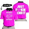 ZERO FOX GIVEN – JUST FCKN SEND IT – FOX RACING GIRL – PINK V1 - POLO SHIRT
