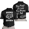 ZERO FOX GIVEN – TOO FAST TO LIVE TOO YOUNG TO DIE – FOX RACING – BLACK - POLO SHIRT