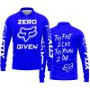 ZERO FOX GIVEN – TOO FAST TO LIVE TOO YOUNG TO DIE – FOX RACING – BLUE - LONG SLEEVE POLO SHIRT