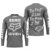 ZERO FOX GIVEN – TOO FAST TO LIVE TOO YOUNG TO DIE – FOX RACING – GREY - JERSEY
