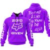 ZERO FOX GIVEN – TOO FAST TO LIVE TOO YOUNG TO DIE – FOX RACING – PURPLE