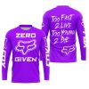 ZERO FOX GIVEN – TOO FAST TO LIVE TOO YOUNG TO DIE – FOX RACING – PURPLE - JERSEY