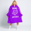 ZERO FOX GIVEN – TOO FAST TO LIVE TOO YOUNG TO DIE – FOX RACING – PURPLE - OODIE BLANKET HOODIE