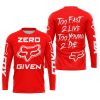 ZERO FOX GIVEN – TOO FAST TO LIVE TOO YOUNG TO DIE – FOX RACING – RED - JERSEY