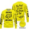 ZERO FOX GIVEN – TOO FAST TO LIVE TOO YOUNG TO DIE – FOX RACING – YELLOW - SWEATER UGLY