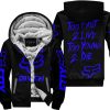 ZERO FOX GIVEN – TOO FAST TO LIVE TOO YOUNG TO DIE – FOX RACING – BLACK BLUE - FLEECE ZIP HOODIE